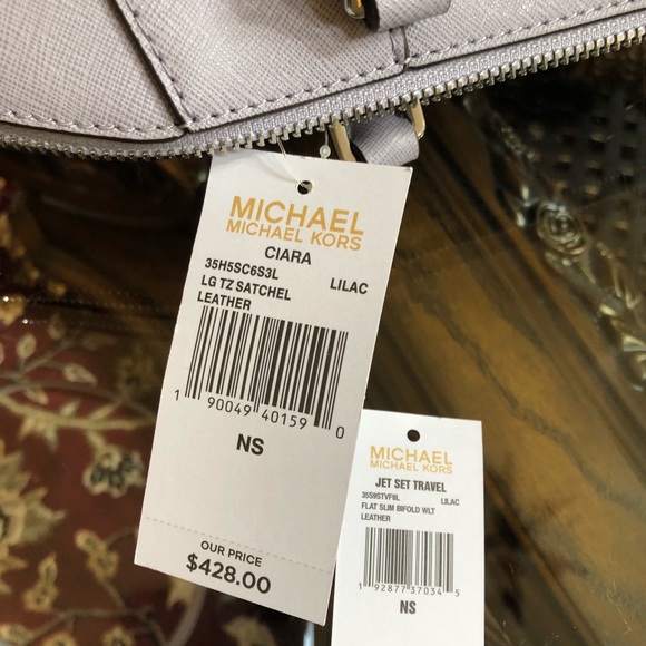 2pcs NWT Michael Kors large Ciara handbag&wallet - Picture 7 of 7